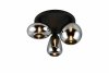Nowoczesny plafon lampa sufitowa czarna szklane klosze uniwersalna minimalistyczna LUMINA 617030332 Trio